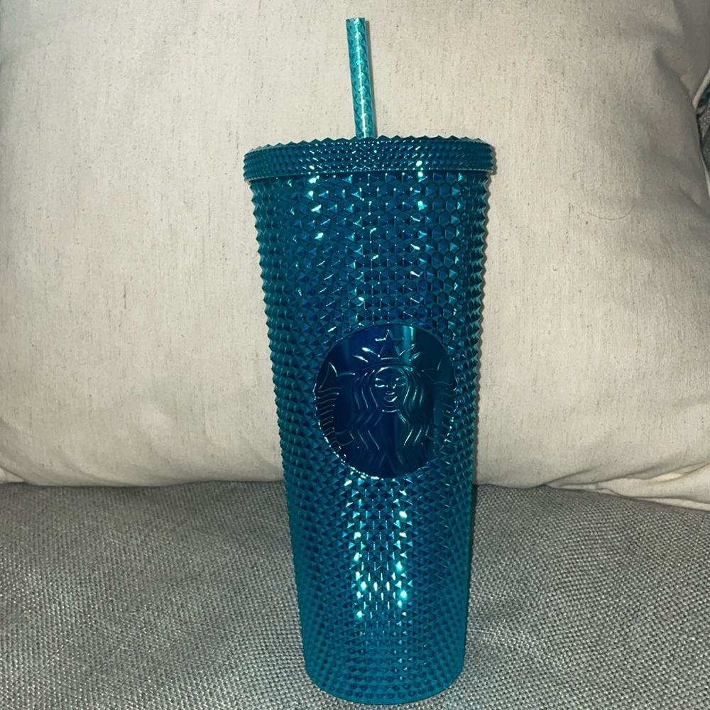 Spiked Blue Starbucks Tumbler